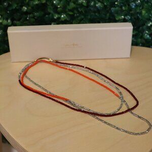India Hicks Eclipse Necklace, Flamingo/Silver, Retired Piece, NIB